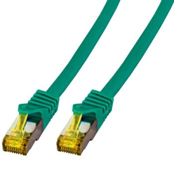 RJ45 Пач корда S/FTP, Cat.6A, LSZH, Cat.7 Raw cable, зелена  - 1