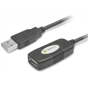 USB 2.0 Hi-Speed активен удължителен кабел, Techly - 1