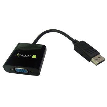 Адаптер Display Port 1.2 мъжки към VGA женски, 0.15 м, черен