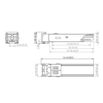 SFP transceiver 155M, 850 nm, 2 km DDMI Atop technology - 1