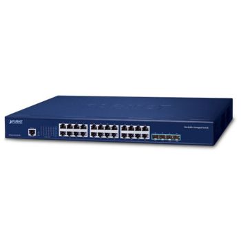 L3 24x1G T + 4x10G SFP+ управляем оптичен суич - 1