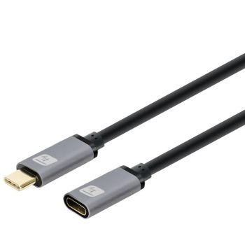 USB 3.2 свързващ кабел, C-C, Male-Female, черен - 1