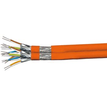 Кабел кат. 7a PiMF, 1000MHz, 2x4x2xAWG23/1, оранжев, LS0H - 100 м