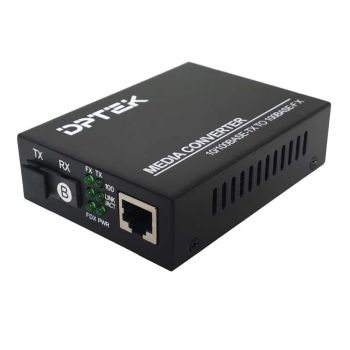 Single fiber media converter 20 km 1550 nm, 100 Mb