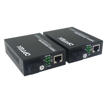 Single fiber media converter 20 km 1310 nm, Gigabit, LFP