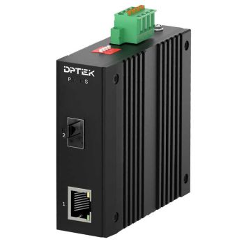 Индустриален медиа конвертор 1*10/100/1000Base-T RJ45 + 1*100/1000Base-X SFP, Din-rail