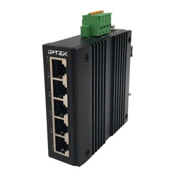 Индустриален суич 5*10/100/1000Base-T RJ45, Din-rail