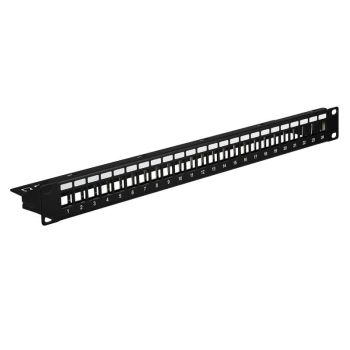 Distribution panel 19" 1U, 24-port, metal