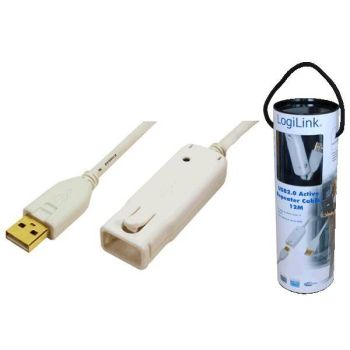 USB2 Repeater Cable, Active, USB A male - USB A female - 12 метра LOGILINK UA0092 LogiLink - 1