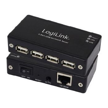 Storage Server, RJ45 - 4x USB2.0, black LOGILINK UA0079 LogiLink - 1