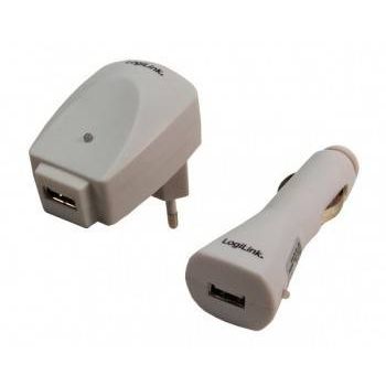 USB Charger Set 12V / 220V, Output: 5V, 1000mA LOGILINK PA0008 LogiLink - 1