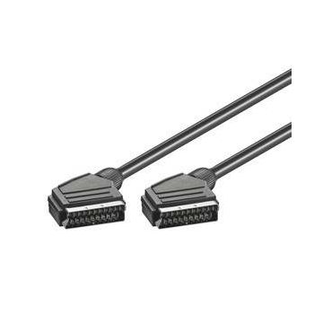 SCART Connection Cable, screened 7mm, SCART21 male - SCART21 male - 2m