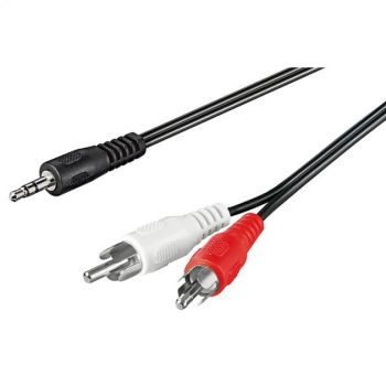 Аудио кабел стерео жак 3,5 mm към 2 x RCA  - 1