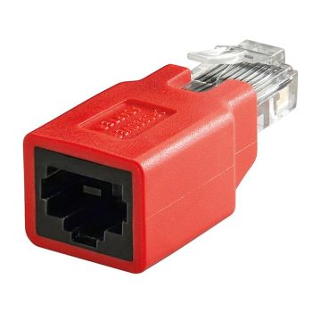 RJ45 Свързващ адаптер за кабели кат. 5e, мъжки към женски