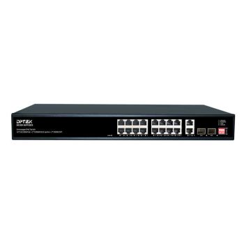 PoE суич 16*10/100M PoE + 2*1000M RJ45 + 2*1000M SFP