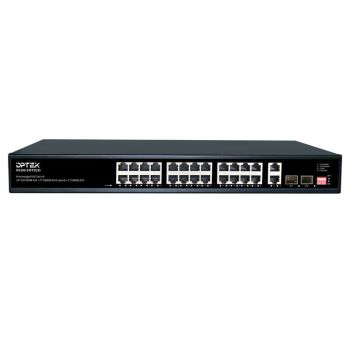 PoE суич 24*10/100M PoE + 2*1000M RJ45 + 2*1000M SFP, 320W