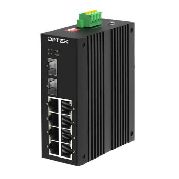 Индустриален суич 8*10/100/1000Base-T PoE + 2*1000Base-X SFP