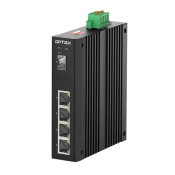 Индурстриален суич 4*10/100/1000Base-T RJ45 + 1*1000Base-X SFP, Din-rail