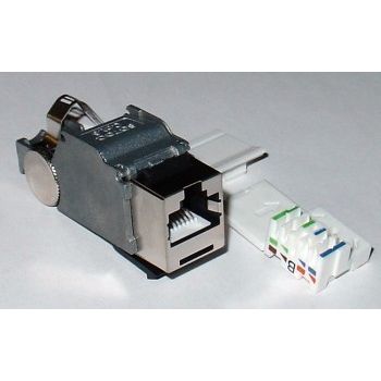 Кат. 6a жак, 1x RJ45 STP, без инструменти, SETEC module system