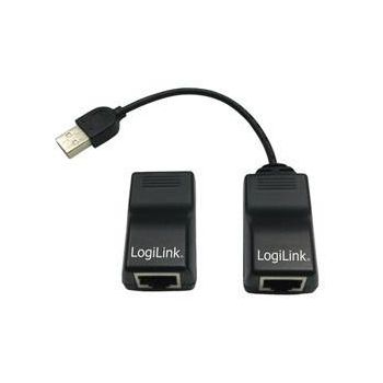 USB 1.1 Комплект за удължение CAT 5 до 45 метра, USB A към RJ45, LOGILINK UA0021D LogiLink - 1