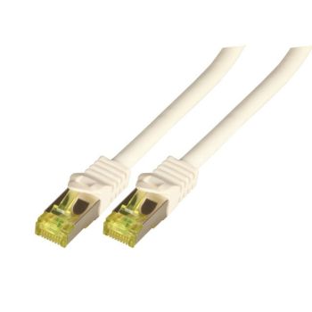 RJ45 Пач корда S/FTP, Cat.6A, LSZH, Cat.7 Raw cable, бяла  - 1