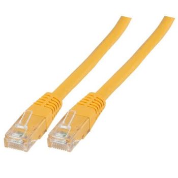 Пач корда категория 6 RJ45, неекранирана U/UTP, PVC, CCA, жълта  - 1