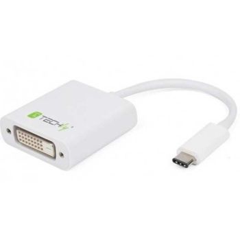 Преходник - конвертор от USB 3.1 Type CM към DVI F Techly - 1