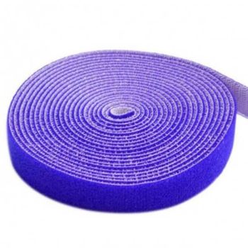 Velcro Cable Tie Roll Length 25 m Width 10 mm Blue  - 1