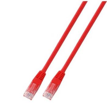 RJ45 Медна пач корда U/UTP, Cat.5e, PVC, CCA, червена  - 1