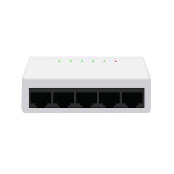 5 port10/100M RJ45 DK2000-105F-M Network Switch, DPTEK