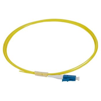 LC/UPC single mode OS2 G655 fiber optic pigtail, yellow