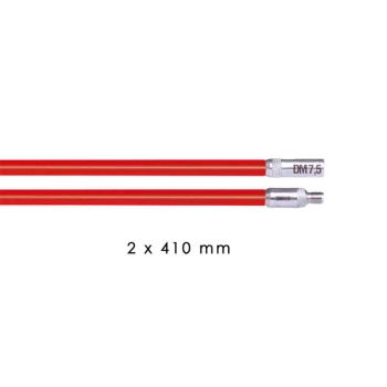 RUNPOSTICKS red (hard) - 2 x 410 mm, RUNPOTEC